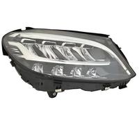 PROPOSTEONLINE Feu conçu pour Mercedes Classe C W205 2018-2021 côté passager LED avec moteur électrique Parabole noire A2059065504
