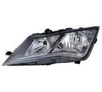 PROPOSTEONLINE Feu conçu pour Seat LEON de 2017 à 2019 côté conducteur H7-H7 halogène avec moteur électrique Parabole noire 5F1941005