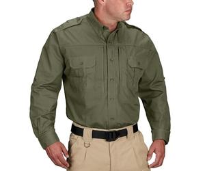 Propper Chemise Tactique à Manches Longues pour Homme, Kaki, Taille L Longue