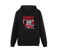propr Vintage Funny Mr Robot Hoody Men Fsociety Hoodie Long Sleeve F Society Hacker Hoodie Black XL