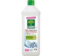 Propreté impeccable et respect des peaux sensibles - L'ARBRE VERT Gel Lave-Vaisselle Tout en 1 Brillance et Protection, Sans Parfum, 901mL, 53 lavages - Lot de 2