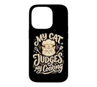 Propriétaire de Chat Mon Chat juges cuisinant Les Amoureux des Chats Chef Coque pour iPhone 14 Pro