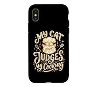 Propriétaire de Chat Mon Chat juges cuisinant Les Amoureux des Chats Chef Coque pour iPhone X/XS