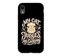 Propriétaire de Chat Mon Chat juges cuisinant Les Amoureux des Chats Chef Coque pour iPhone XR