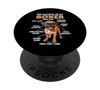 Propriétaire de Chien Boxer T | Boxeur Allemand | PopSockets PopGrip Adhésif