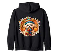 Propriétaire de Chien Chiot Maltais Automne Automne Turquie Day Thanksgiving Sweat à Capuche