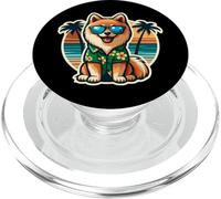 Propriétaire de chien Spitz finlandais Summer Vibes Vacances Plage PopSockets PopGrip pour MagSafe