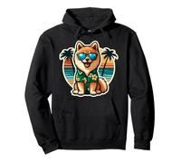 Propriétaire de chien Spitz finlandais Summer Vibes Vacances Plage Sweat à Capuche