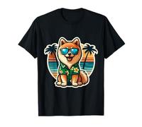 Propriétaire de chien Spitz finlandais Summer Vibes Vacances Plage T-Shirt