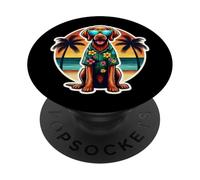 Propriétaire de chien Vizsla à poil dur Summer Vibes Vacation Vacances PopSockets PopGrip Adhésif