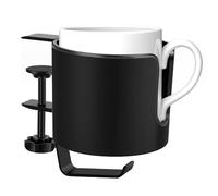 Propriétaire de la pour le support de tasse à clip-2-en-1, organisateur de bureau anti-outlet avec un clip de maintien | Support de casque rotatif, accessoires d'économie d'espace pour table d