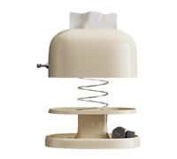 Propriétaire de tissu facial, rétro -Numéro -boîte Holder | Spring Support Desktop Organizer Napkin Holder - Style rétro, distributeur de tissus, double couche avec crochet cuisine, restaurant, bureau