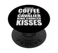 Propriétaire d'un café rétro Cavalier King Charles Terrier Love Dog PopSockets PopGrip Adhésif