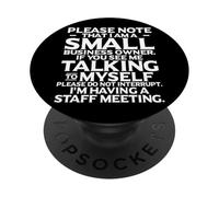 Propriétaire d'une Petite Entreprise Parlant à Moi-même Entrepreneur drôle PopSockets PopGrip Adhésif