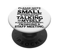 Propriétaire d'une Petite Entreprise Parlant à Moi-même Entrepreneur drôle PopSockets PopGrip Adhésif