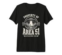 Propriété de Area 51 UFO Conspiracy Lover Funny Distressed T-Shirt Haut de Gamme