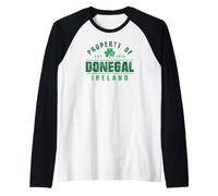 Propriété de Donegal Irlande Est. 1474 Shamrock Distressed GG Manche Raglan