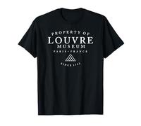 Propriété du musée du Louvre Paris France Est. 1793 Impression Blanche T-Shirt