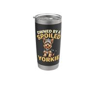 Propriété d'un propriétaire amusant Yorkshire Terrier gâté Gobelet isotherme en acier inoxydable double paroi