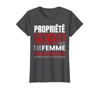 Propriété Privée Je suis Deja Pris par Femme Dangereuse T-Shirt, Femme, Chiné Foncé, L
