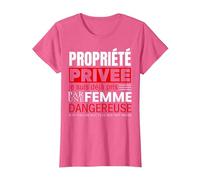 Propriété Privée Je suis Deja Pris par Femme Dangereuse T-Shirt, Femme, Rose Chiné, S