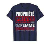 Propriété Privée Je suis Deja Pris par Femme Dangereuse T-Shirt, Homme, Bleu Marine, L