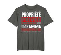 Propriété Privée Je suis Deja Pris par Femme Dangereuse T-Shirt, Homme Grandes Tailles, Asphalte, 3X Tall