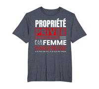 Propriété Privée Je suis Deja Pris par Femme Dangereuse T-Shirt, Homme Grandes Tailles, Bleu Chiné, 5X Tall