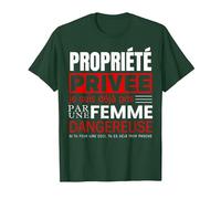 Propriété Privée Je suis Deja Pris par Femme Dangereuse T-Shirt, Homme, Vert Forêt, 3XL