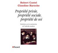 Propriété privée, propriété sociale, propriété de soi: Entretiens sur la construction de l'individu moderne