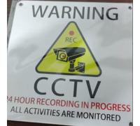 Propriété privée sous surveillance vidéo Plaque Video Surveillance Plaque Avec Adhésif et Trous Percés Étanche 24H Panneau Camera