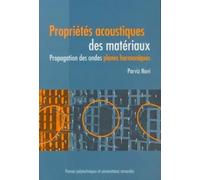 Propriétés acoustiques des matériaux: Propagation des ondes planes harmoniques