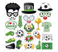 Propriétés de photos de football : accessoires pour photos de football, thème selfie sport 25 pièces, avec | 10,24 x 7,87 x 0,79 po Jour de l'image du jour de selfie décoration de toile