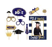 Propriétés de photos de remise de diplôme, accessoires de remise de diplôme | Fournitures de selfies diplômés | 2025 Phot Booth Props Funny Fiest Selfie Signe pour l'école secondaire et l'obtention du