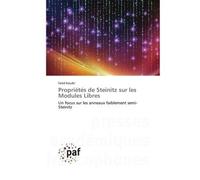 Propriétés de Steinitz sur les Modules Libres Un focus sur les anneaux faiblement semi-Steinitz - Farid Kourki - P.academiques Francophones - Poche - Essai
