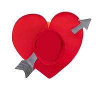 Propriétés photographiques de la tête de la Saint-Valentin, chapeau en forme de cœur, tête de cœur pour adultes, couverture de fête | Cartoon Dear Pe
