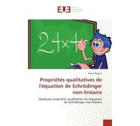 Propriétés qualitatives de l'équation de Schrödinger non-linéaire Quelques propriétés qualitatives de l'équation de Schrödinger non-linéaire - Pascal Bégout - Universitaires Europeennes - broché - Etu
