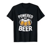 Propulsé par Beer Funny Beer Lover T-Shirt Graphique avec Valeur, Homme, Noir, S