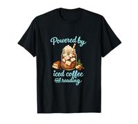 Propulsé par Iced Coffee et Reading Book Lover Design T-Shirt
