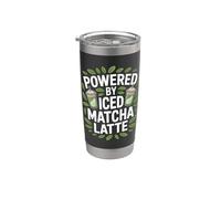 Propulsé par Iced Matcha Latte Delight Gobelet isotherme en acier inoxydable double paroi