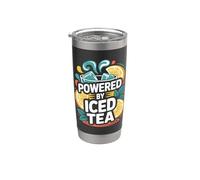Propulsé par Iced Tea Citrus Splash Fun Gobelet isotherme en acier inoxydable double paroi