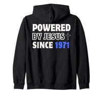 Propulsé par Jésus Depuis 1971, Anniversaire de la Foi chrétienne Sweat à Capuche