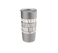 Propulsé par Jésus fier à l'artiste martial Faith chrétien Gobelet isotherme en acier inoxydable double paroi