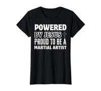 Propulsé par Jésus Fier à L'Artiste Martial Faith chrétien T-Shirt Graphique avec Valeur
