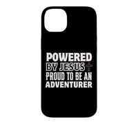 Propulsé par Jésus Fier à l'aventurier Christian Faith Coque pour iPhone 14 Plus