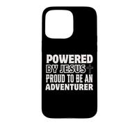 Propulsé par Jésus Fier à l'aventurier Christian Faith Coque pour iPhone 15 Pro Max