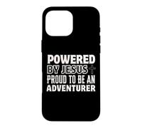 Propulsé par Jésus Fier à l'aventurier Christian Faith Coque pour iPhone 16 Pro Max