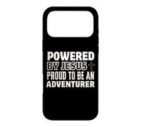 Propulsé par Jésus Fier à l'aventurier Christian Faith Coque pour iPhone 17 Pro Max