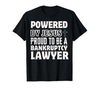 Propulsé par Jésus Fier d'être Avocat de faillite chrétien T-Shirt Graphique avec Valeur