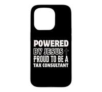 Propulsé par Jésus Fier d'être Consultant Fiscal chrétien Coque pour iPhone 15 Pro